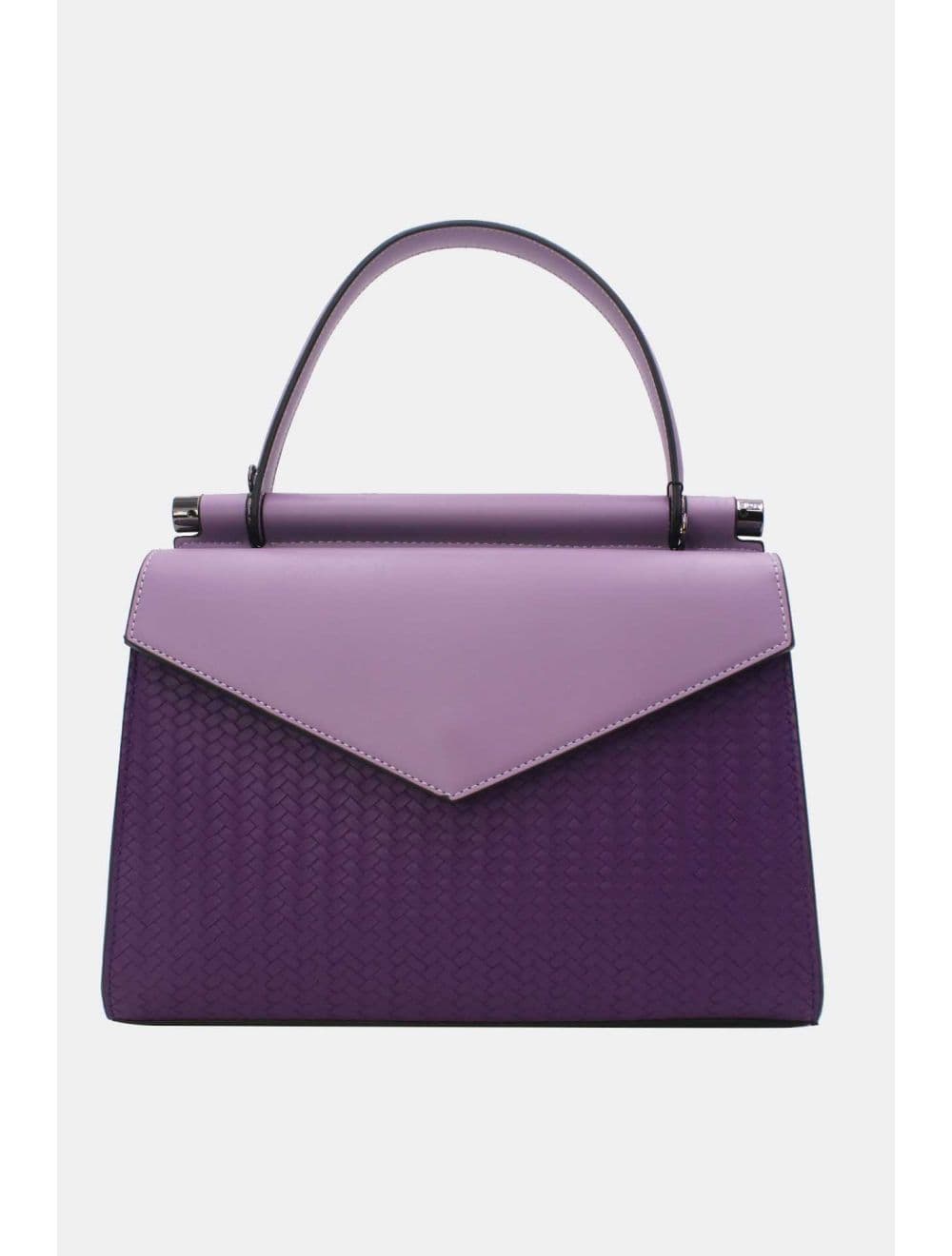 Sac à Main Effet Tressé 25B-6286-Violet — vue 3