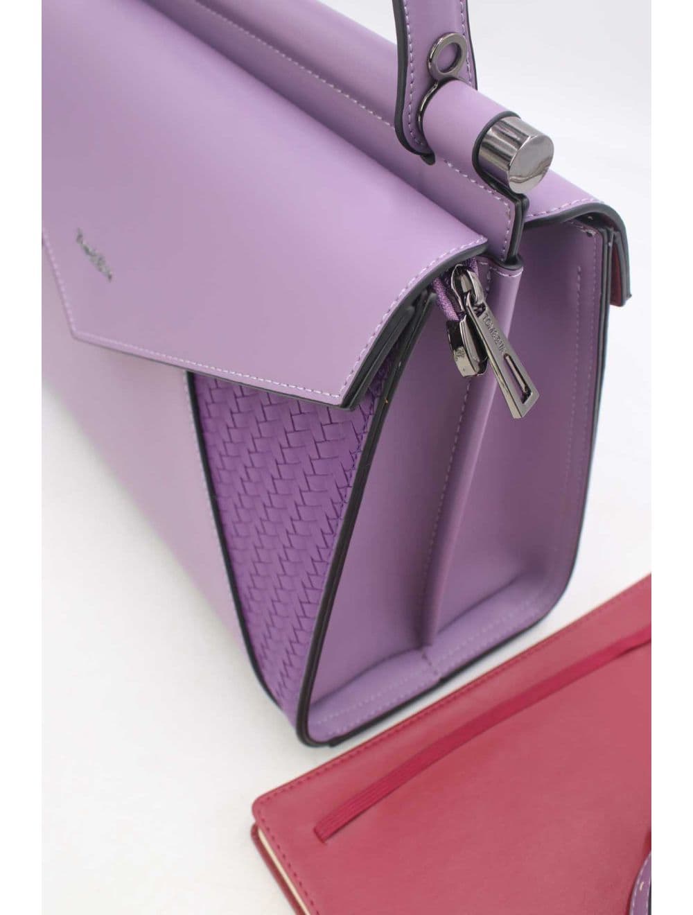 Sac à Main Effet Tressé 25B-6286-Violet — vue 5