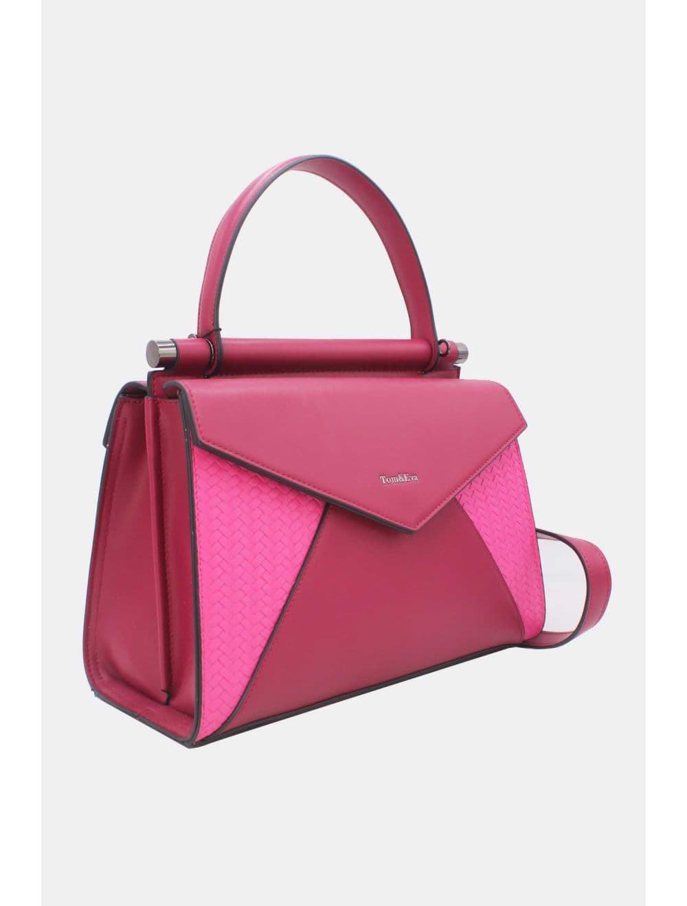 Sac à Main Effet Tressé 25B-6286-Rose — vue 2