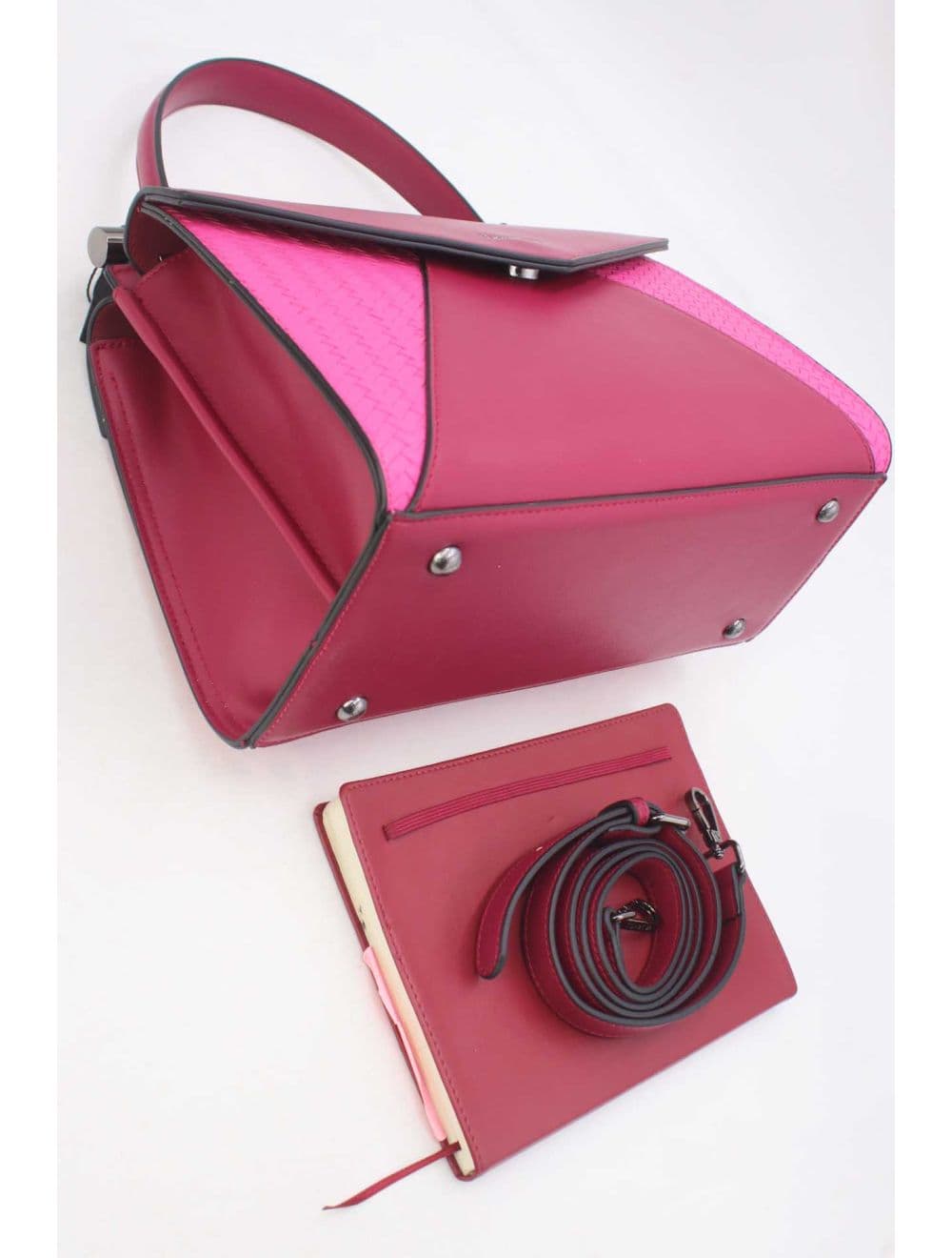 Sac à Main Effet Tressé 25B-6286-Rose — vue 4