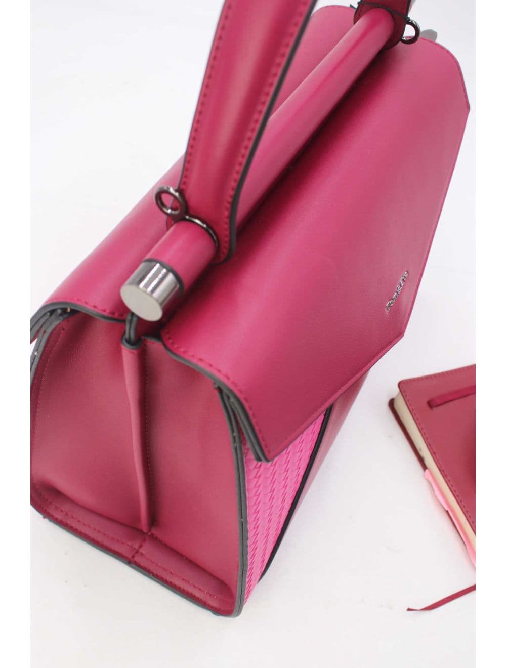 Sac à Main Effet Tressé 25B-6286-Rose — vue 5