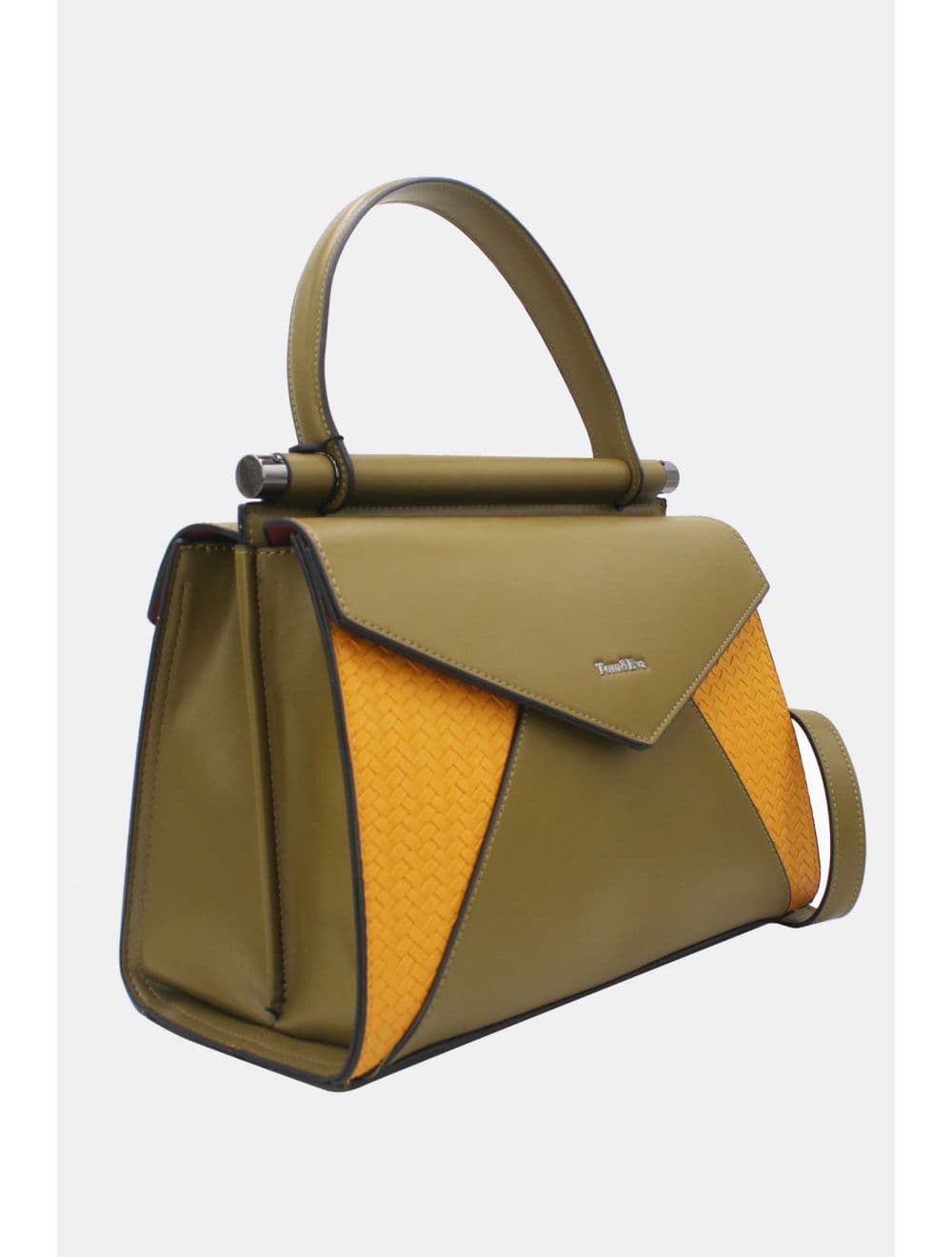 Sac à Main Effet Tressé 25B-6286-Jaune — vue 2