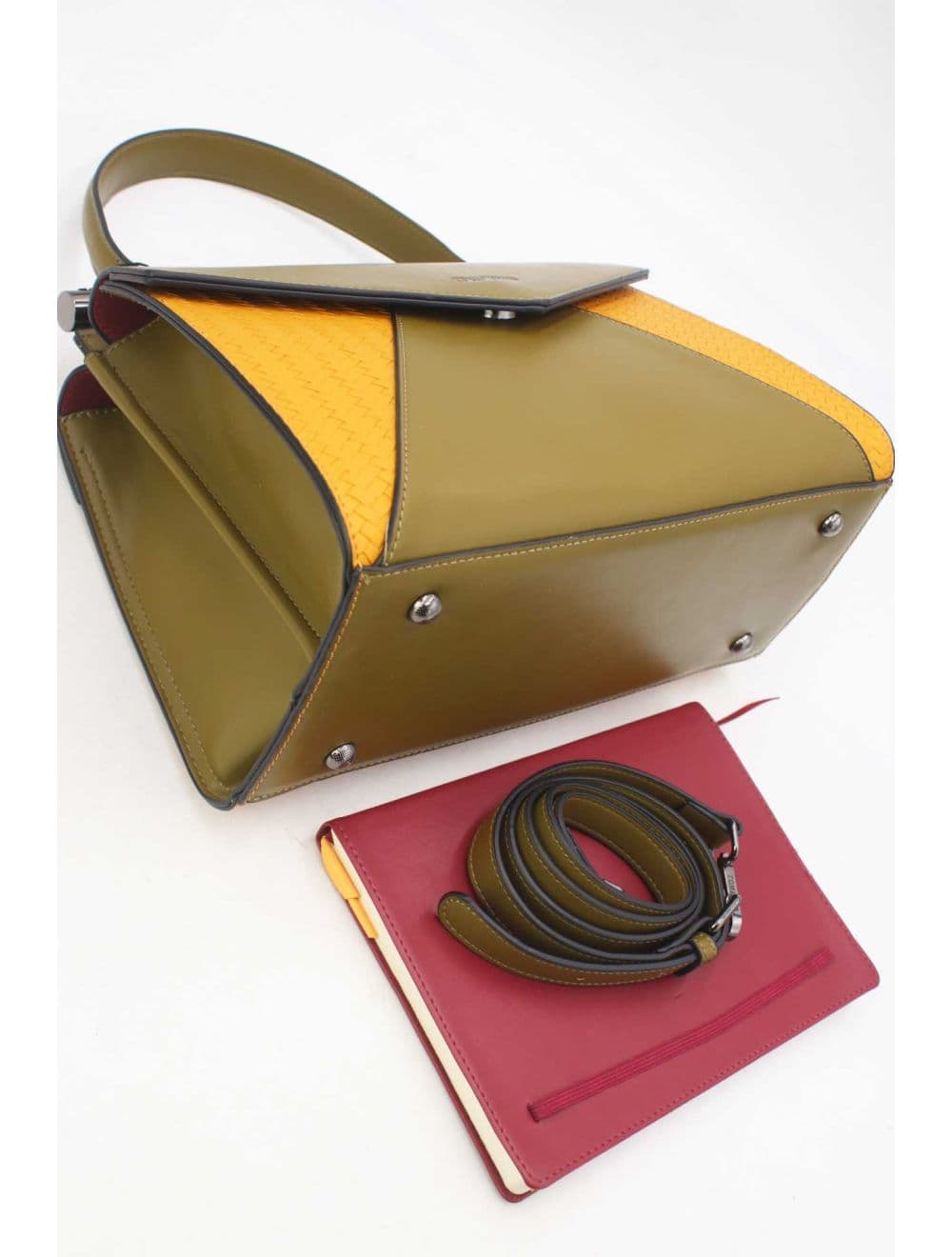 Sac à Main Effet Tressé 25B-6286-Jaune — vue 4