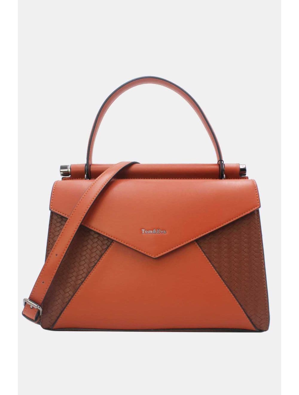 Sac à Main Effet Tressé 25B-6286-Café