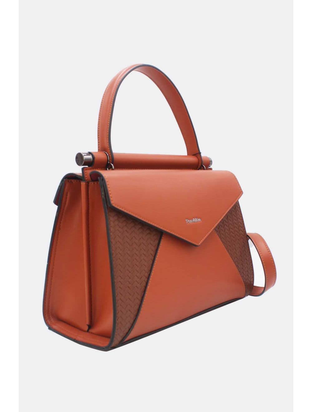 Sac à Main Effet Tressé 25B-6286-Café — vue 2