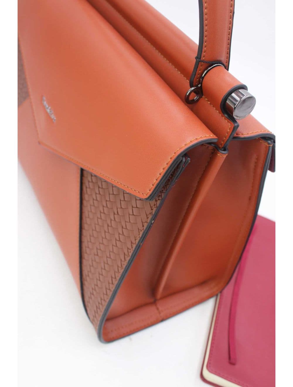Sac à Main Effet Tressé 25B-6286-Café — vue 5