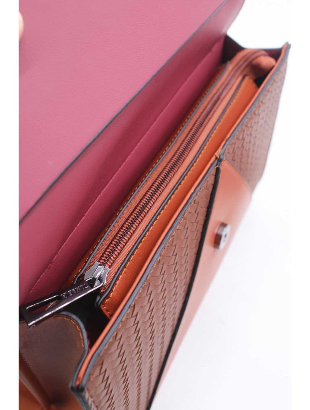 Sac à Main Effet Tressé 25B-6286-Café — vue 6