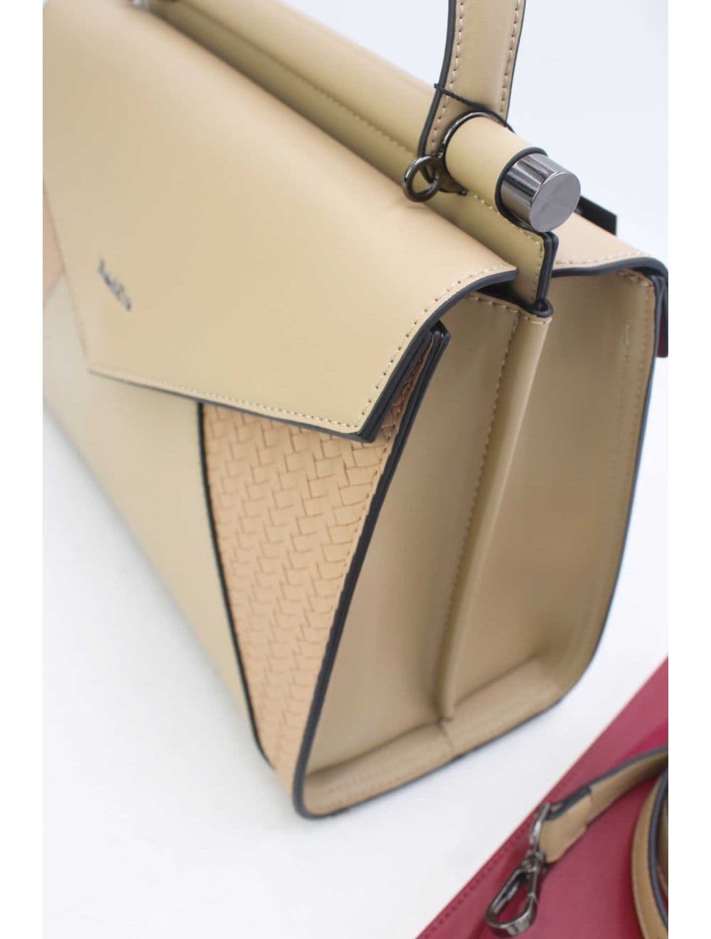 Sac à Main Effet Tressé 25B-6286-Kaki — vue 5