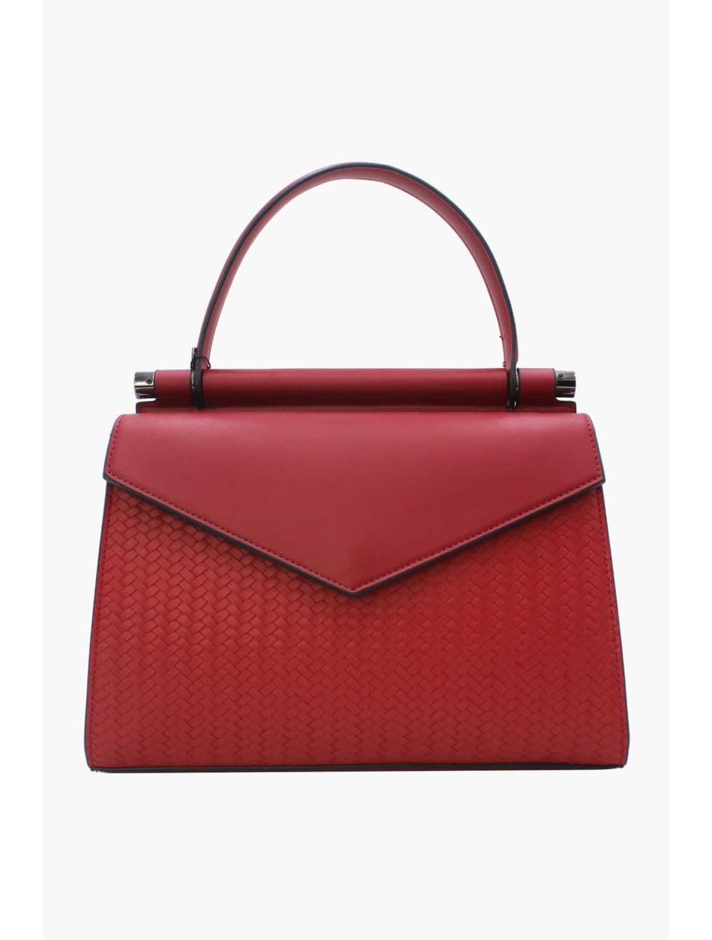 Sac à Main Effet Tressé 25B-6286-Rouge — vue 3