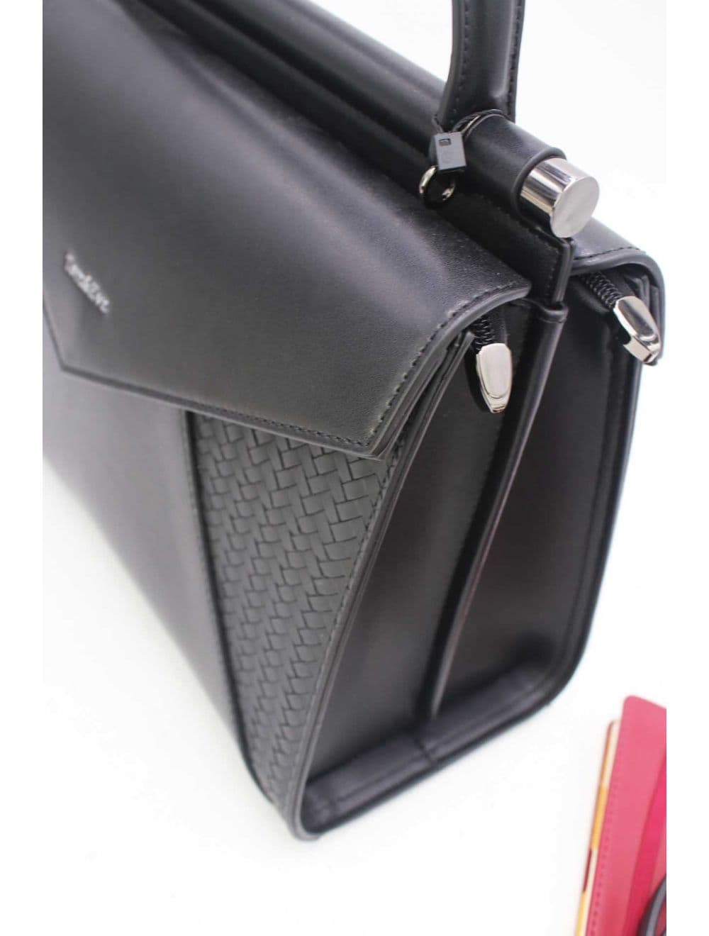 Sac à Main Effet Tressé 25B-6286-Noir — vue 5