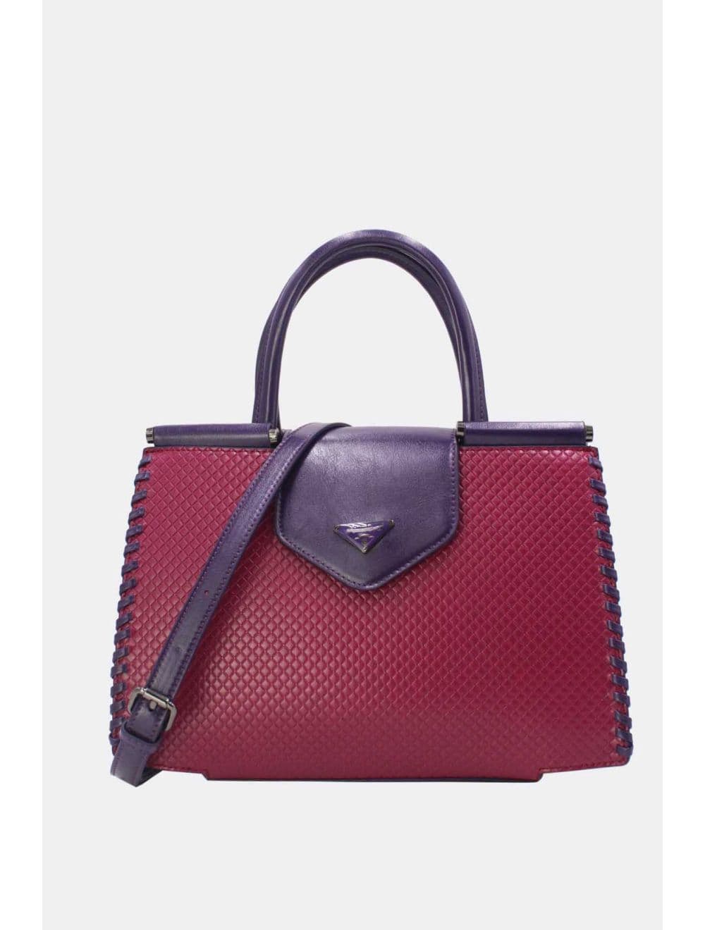 Sac à Main Effet Tressé 25B-6367-Violet
