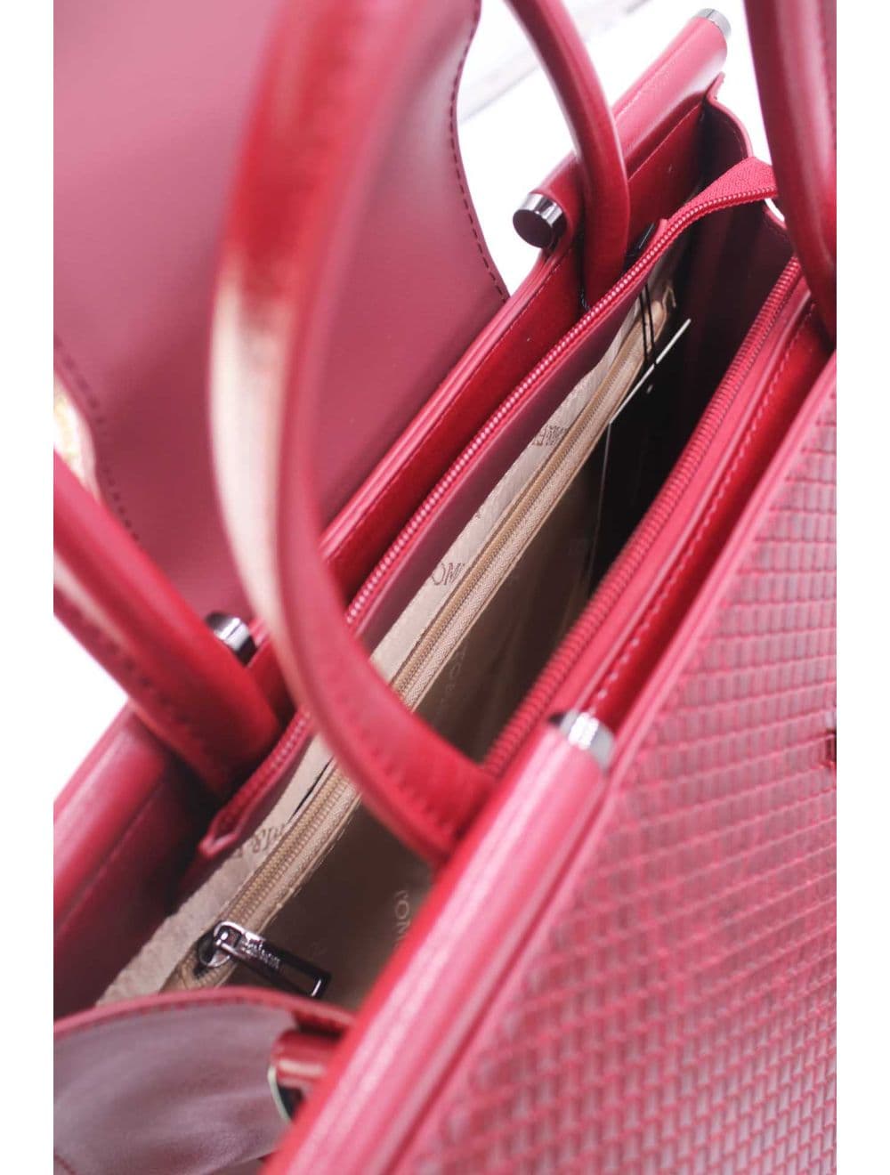Sac à Main Effet Tressé 25B-6367-Burgundy — vue 5