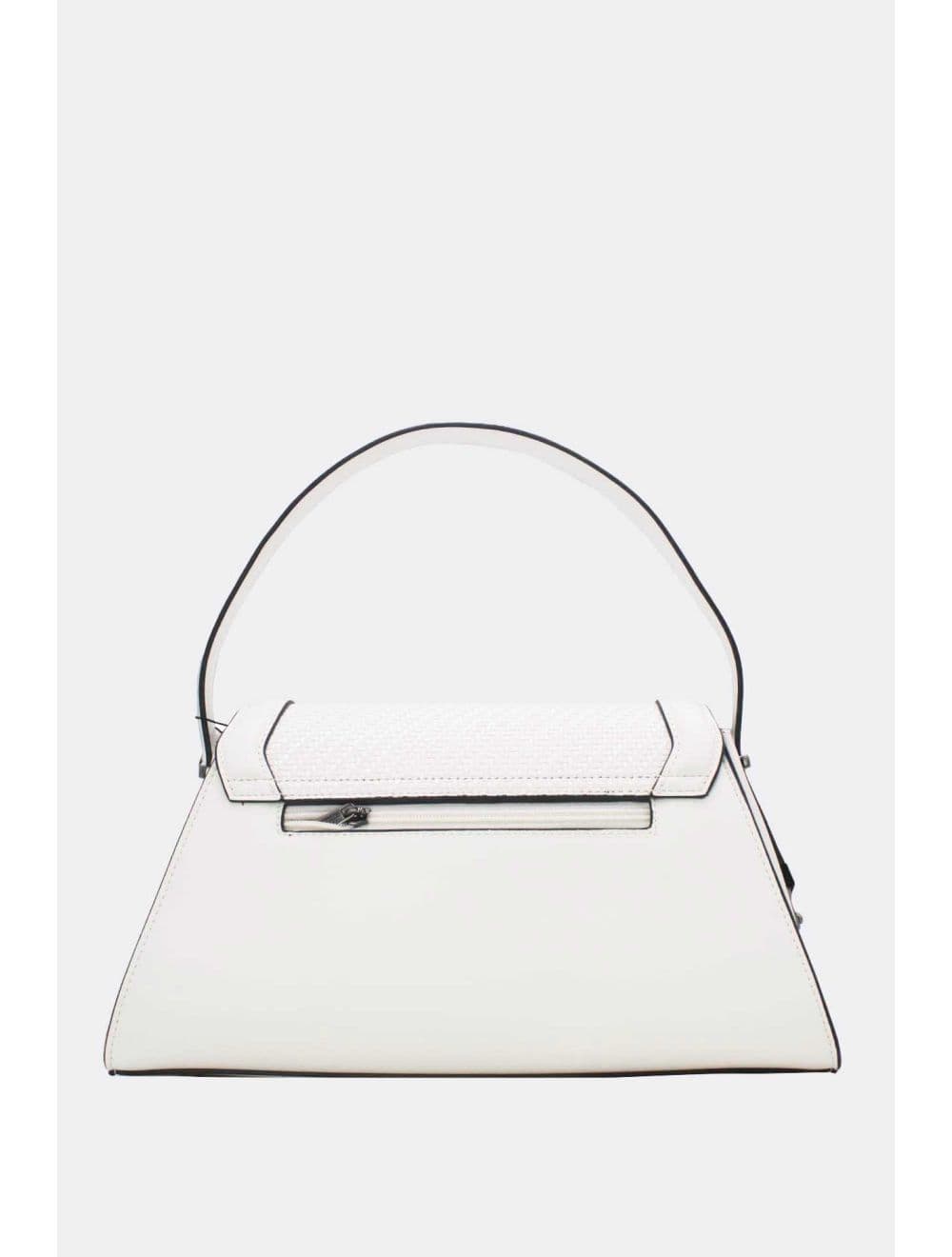 Sac Porté Épaule à Rabat Tressé 25B-6240-Blanc — vue 3