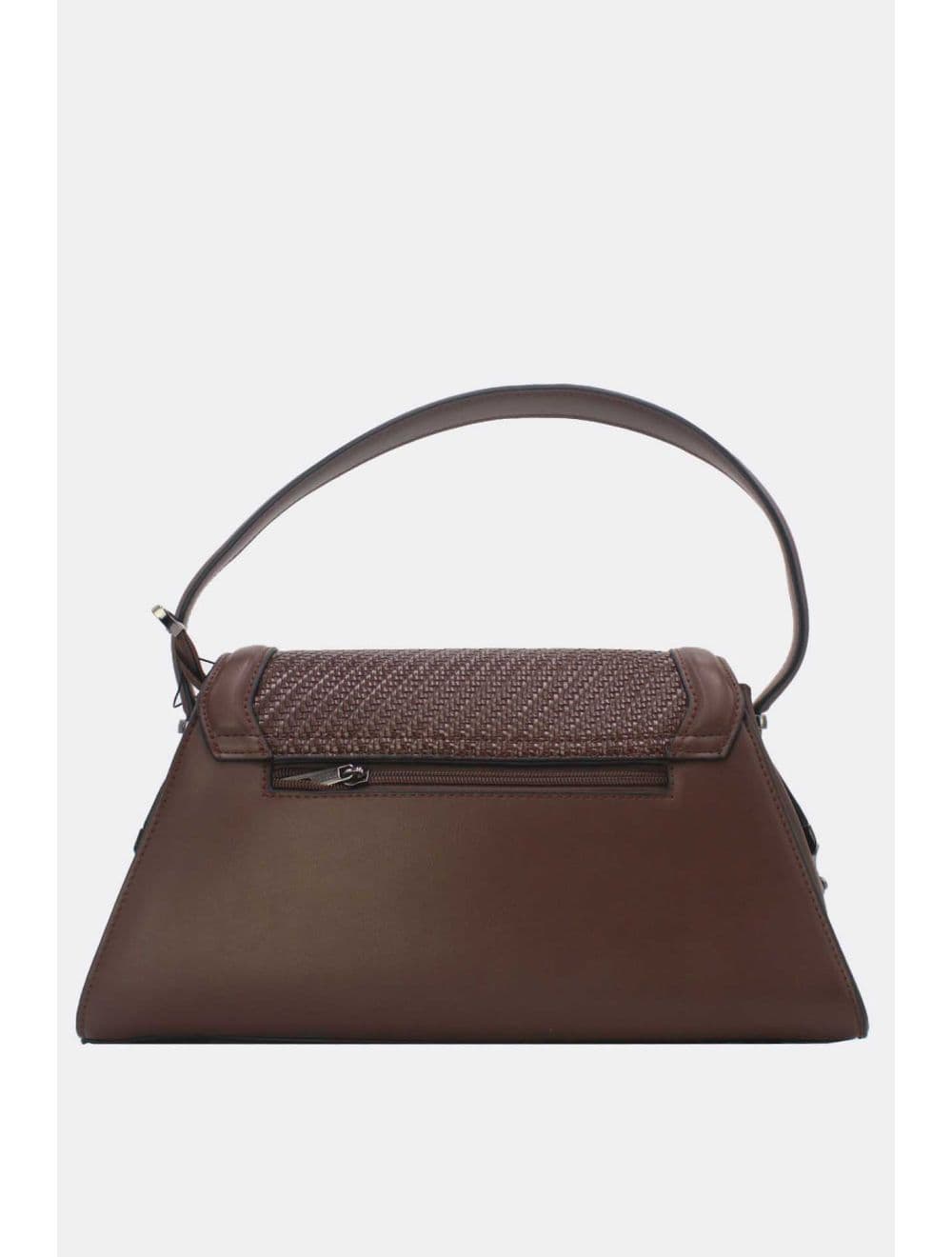 Sac Porté Épaule à Rabat Tressé 25B-6240-Café — vue 3