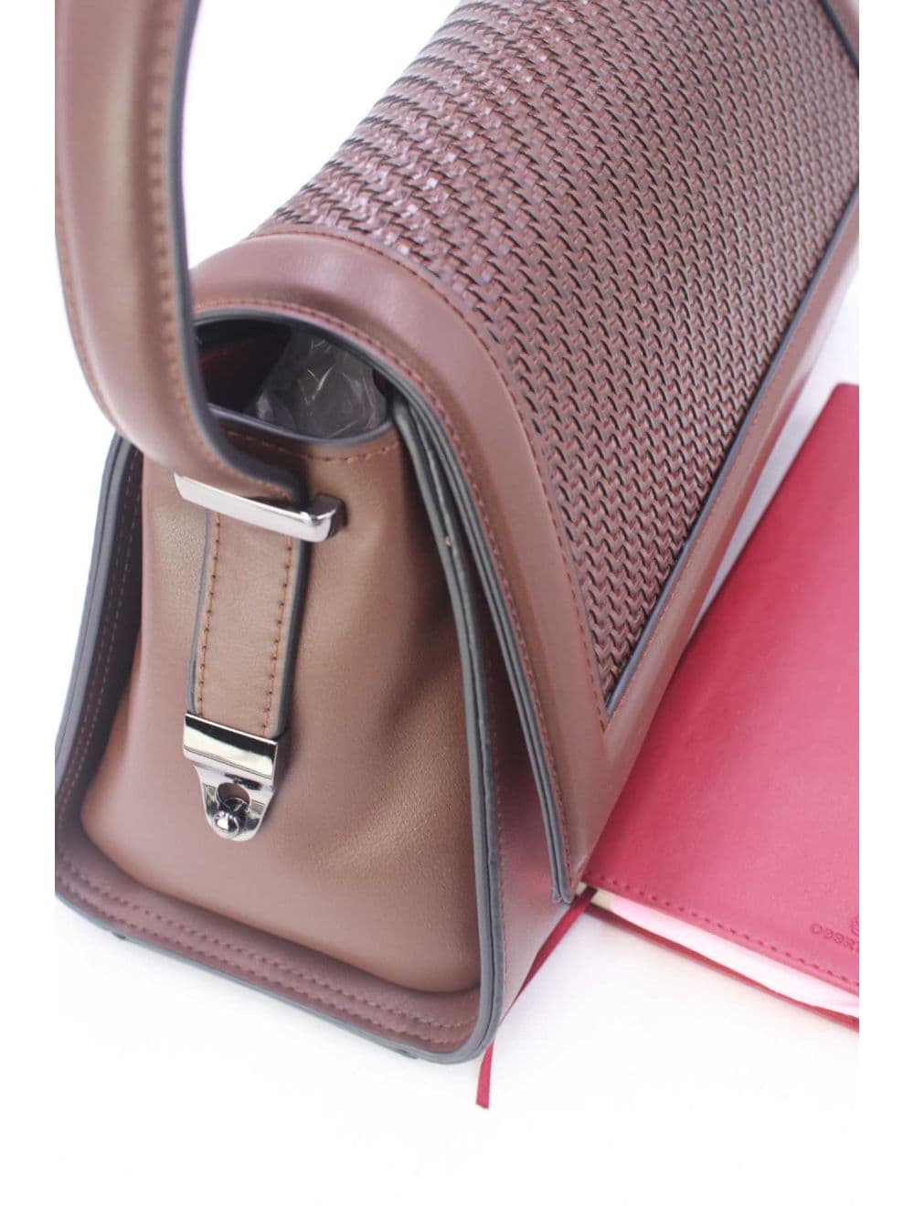 Sac Porté Épaule à Rabat Tressé 25B-6240-Café — vue 5
