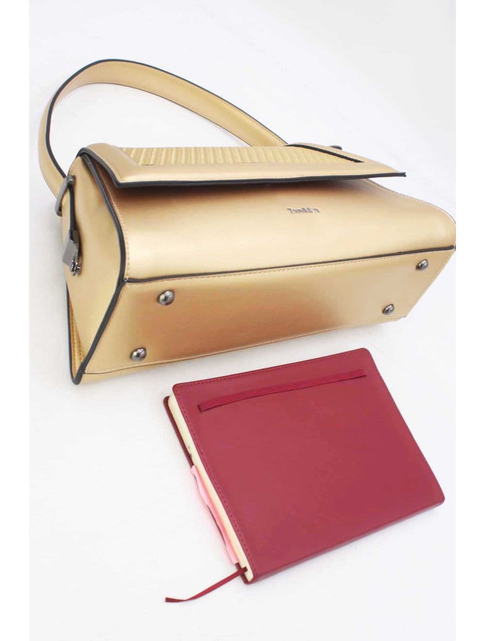 Sac Porté Épaule à Rabat Tressé 25B-6240-Dorée — vue 4
