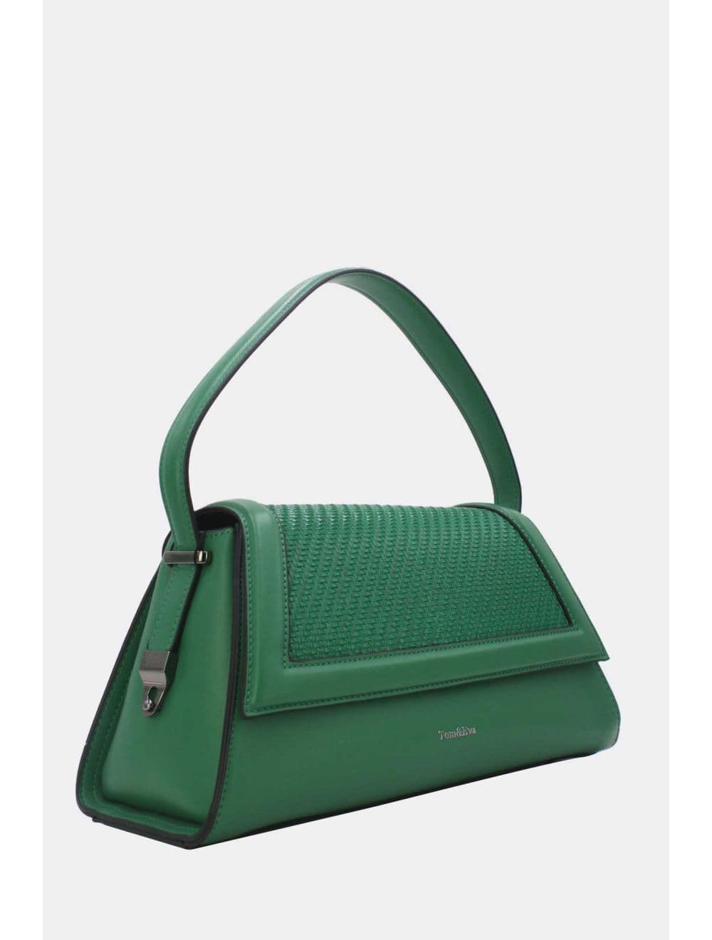 Sac Porté Épaule à Rabat Tressé 25B-6240-Vert — vue 2