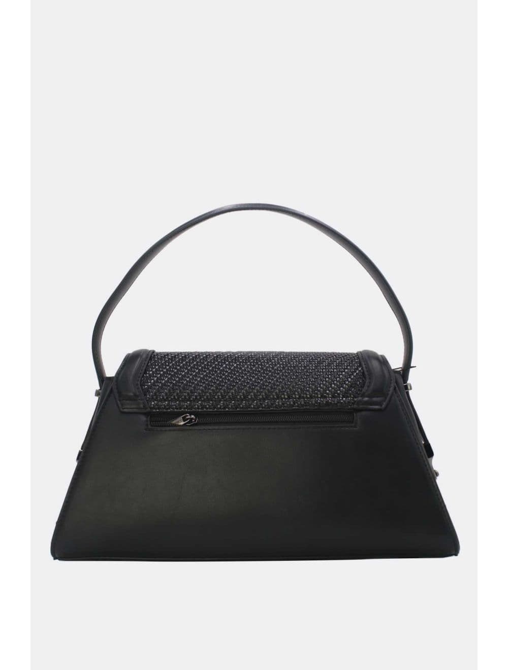 Sac Porté Épaule à Rabat Tressé 25B-6240-Noir — vue 3
