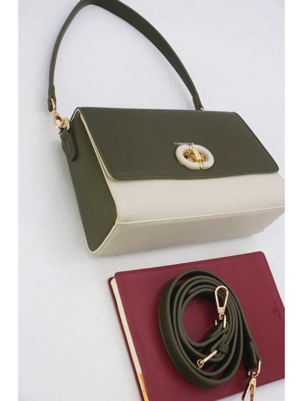 Sac Besace Minimaliste 25B-6217-Green/BE — vue 4