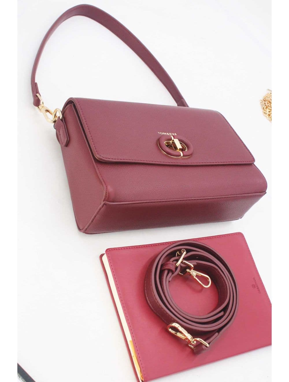 Sac Besace Minimaliste 25B-6217-Bordeaux — vue 4