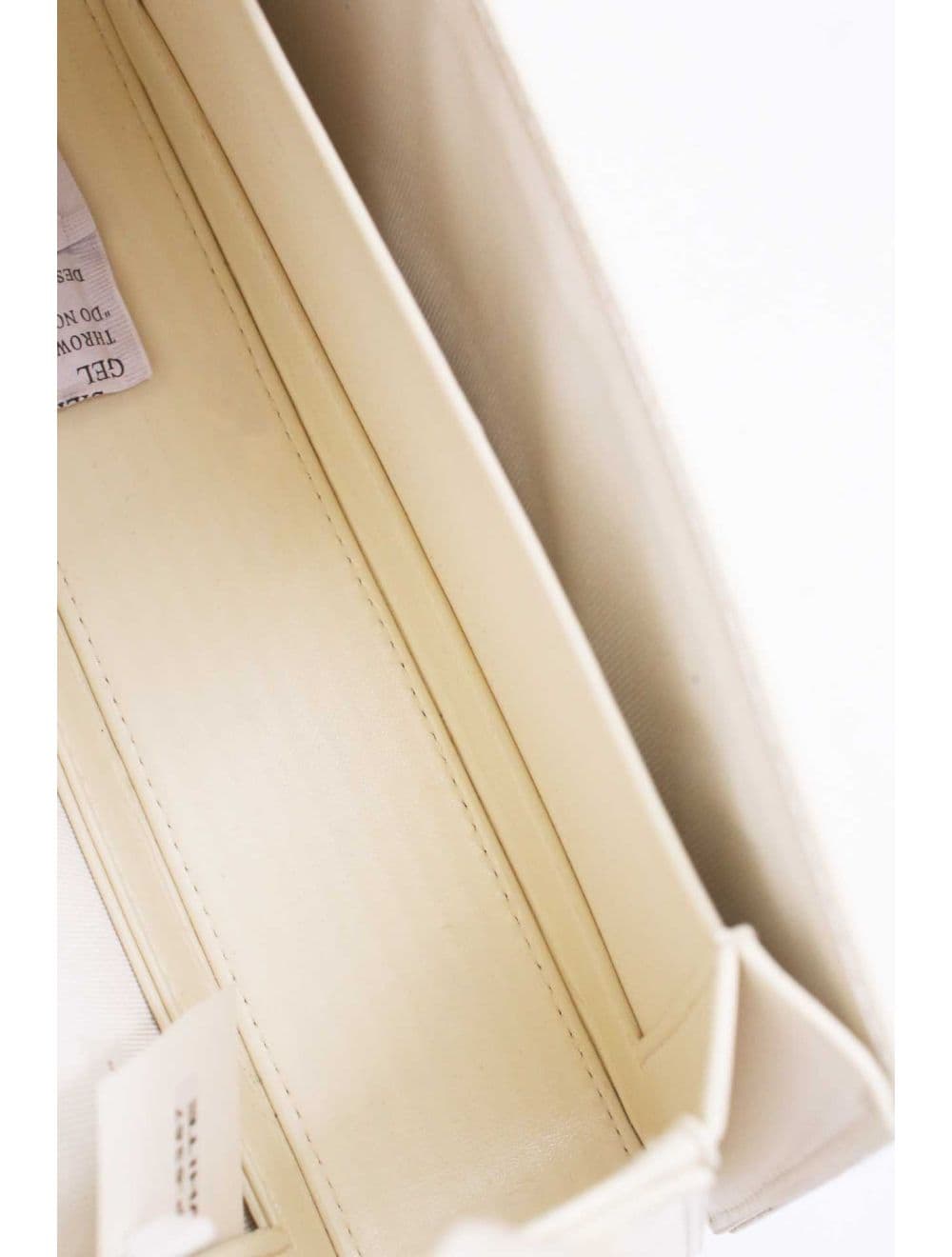 Sac Baguette Porté Épaule Effet Cuir Lisse Minimaliste 25P-6357-Blanc — vue 5