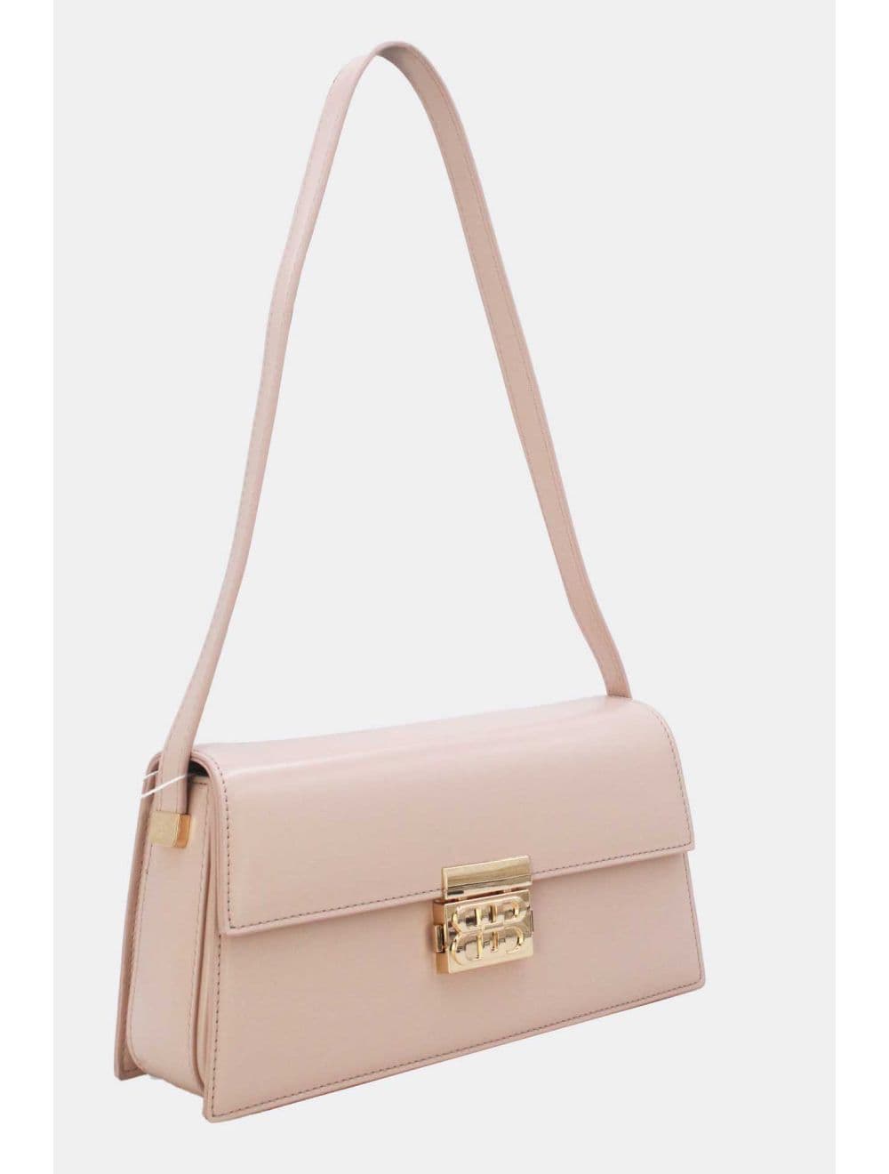 Sac Baguette Porté Épaule Effet Cuir Lisse Minimaliste 25P-6357-Pink — vue 2