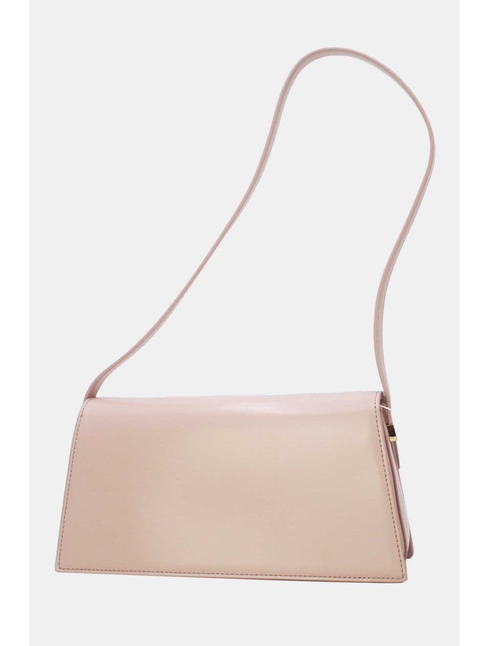 Sac Baguette Porté Épaule Effet Cuir Lisse Minimaliste 25P-6357-Pink — vue 3