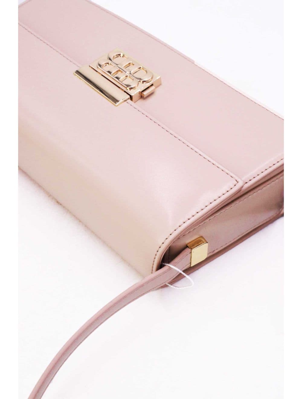 Sac Baguette Porté Épaule Effet Cuir Lisse Minimaliste 25P-6357-Pink — vue 4