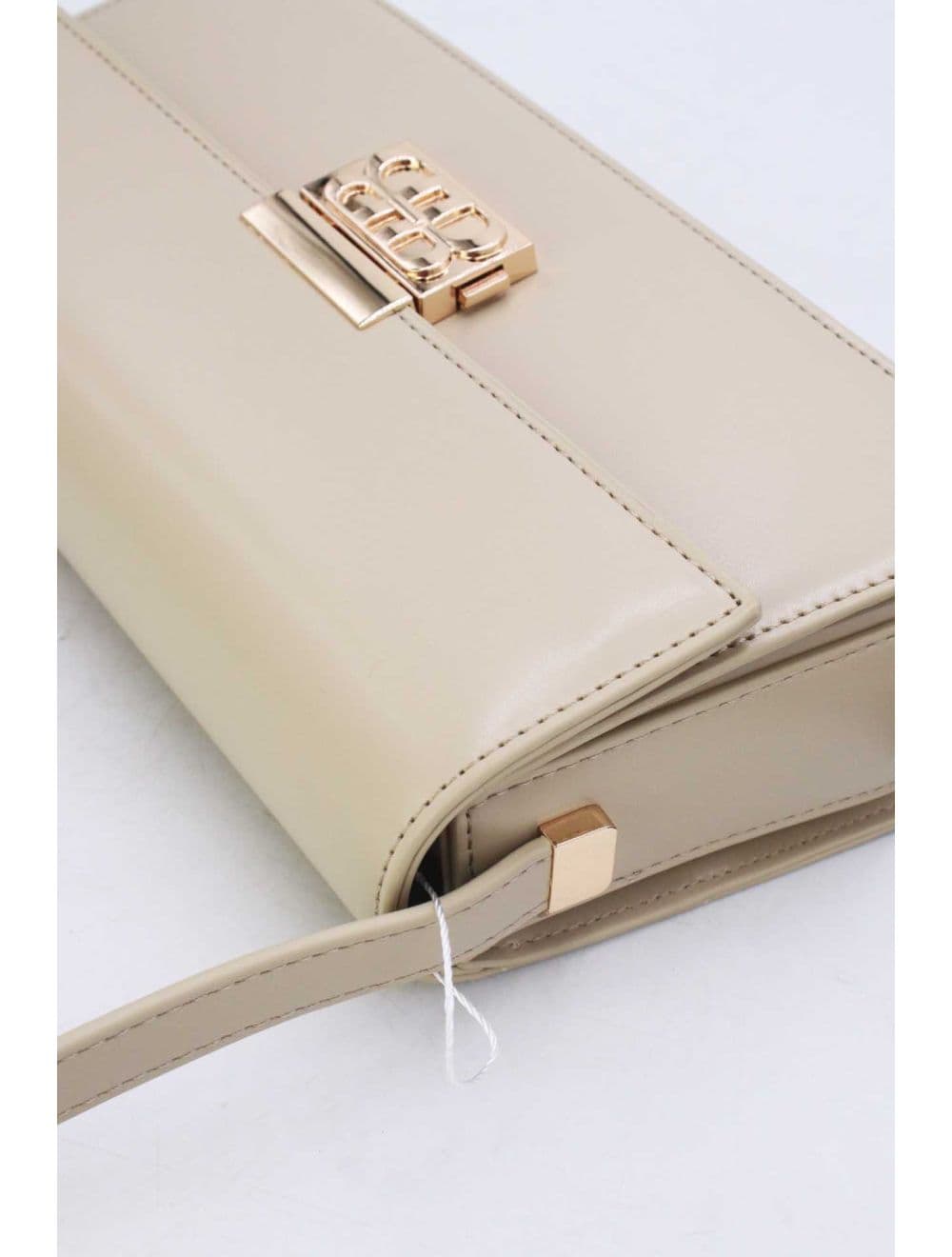Sac Baguette Porté Épaule Effet Cuir Lisse Minimaliste 25P-6357-Abricot — vue 5