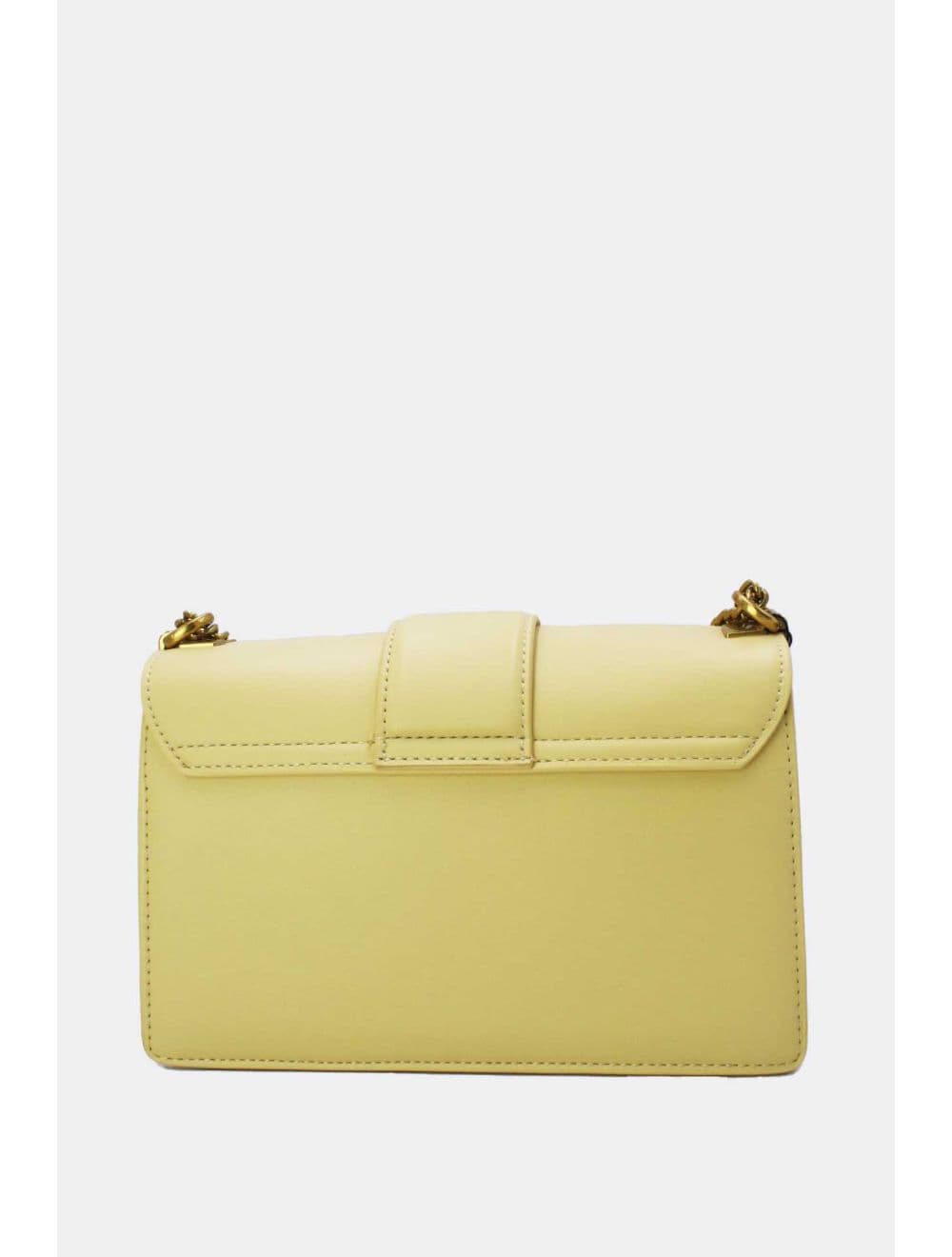 Sac à Bandoulière Effet Cuir Fermoir Bronze 25P-6340-Jaune — vue 4