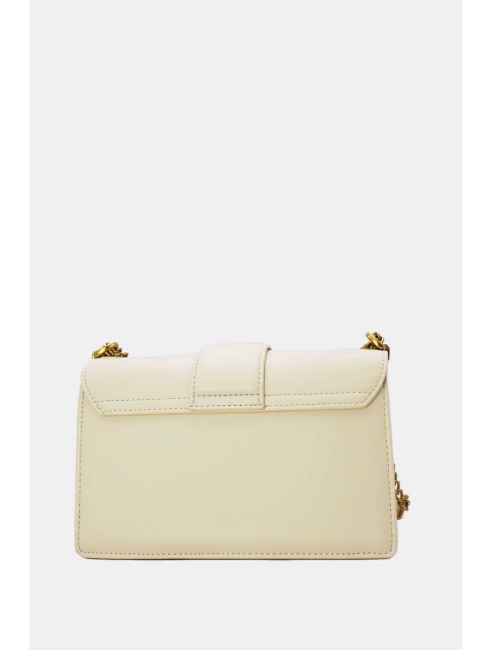 Sac à Bandoulière Effet Cuir Fermoir Bronze 25P-6340-Beige — vue 3