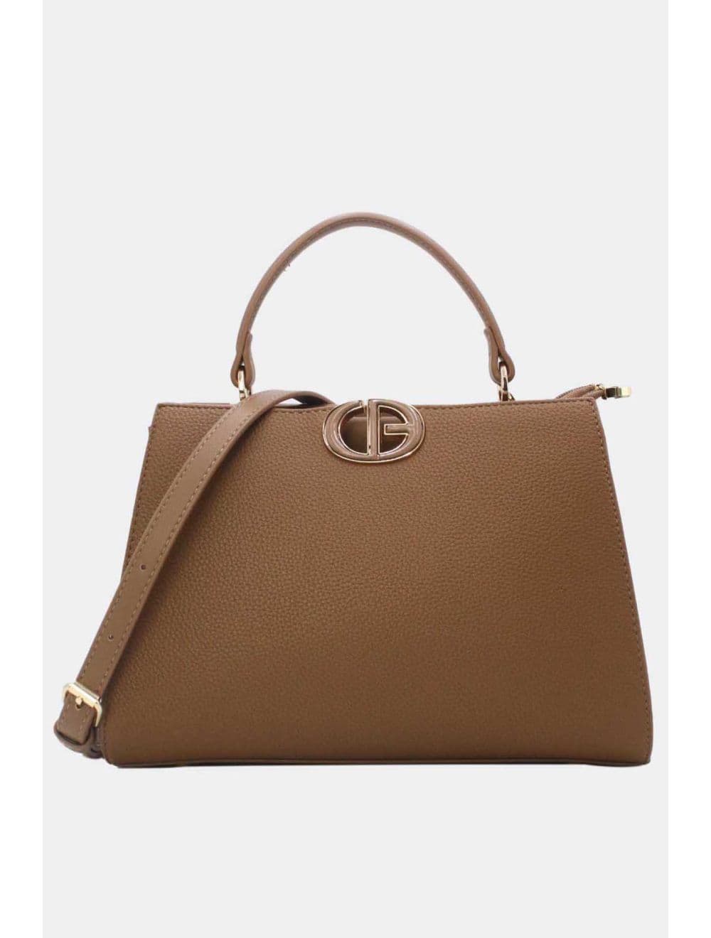 Sac à Main Effet Grainé RÉASSORT 25B-6225-Taupe