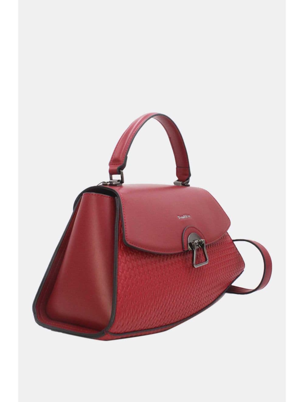 Sac à Main Effet En Paille RÉASSORT 25B-6230-Burgundy — vue 2