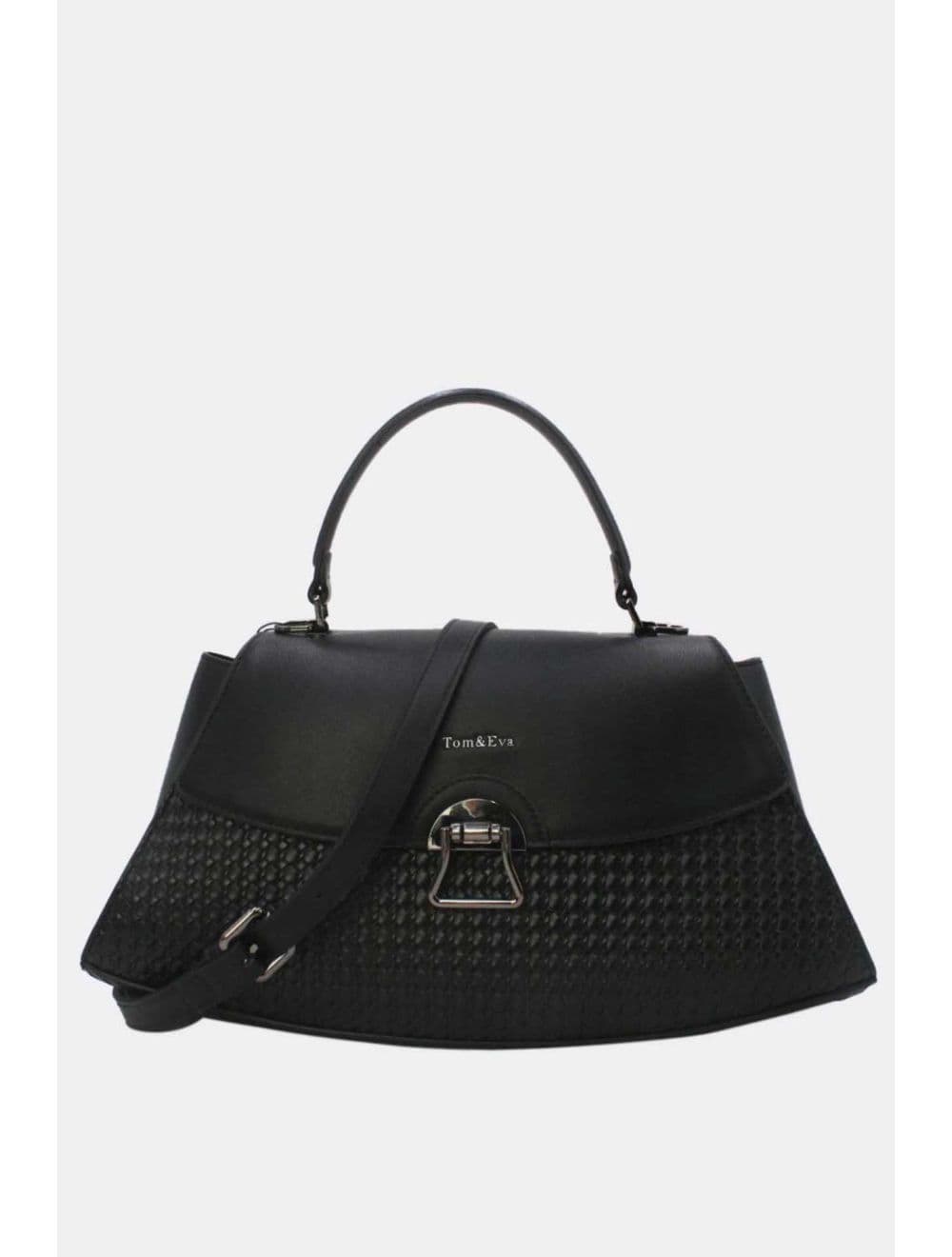 Sac à Main Effet En Paille RÉASSORT 25B-6230-Noir