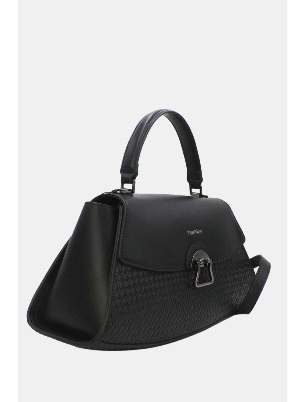 Sac à Main Effet En Paille RÉASSORT 25B-6230-Noir — vue 2
