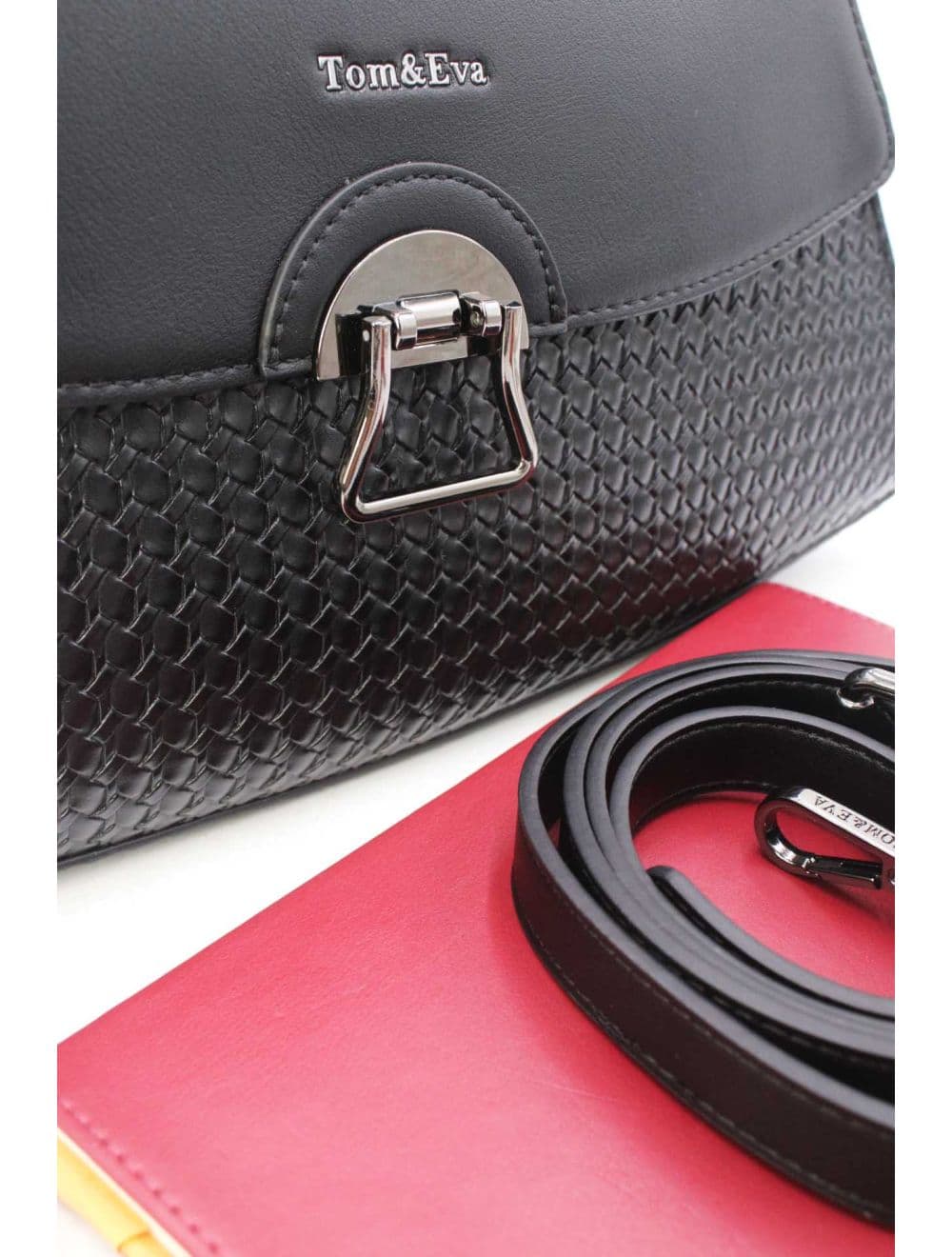 Sac à Main Effet En Paille RÉASSORT 25B-6230-Noir — vue 5