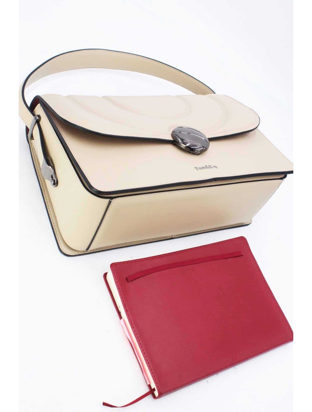 Sac Porté Épaule Bi-matière Femme 25B-6289-Abricot — vue 4