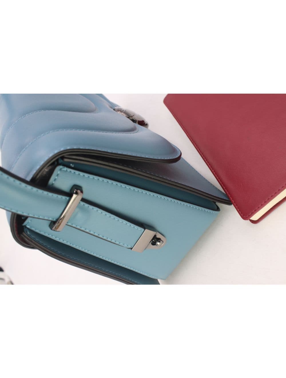 Sac Porté Épaule Bi-matière Femme 25B-6289-Bleu — vue 5