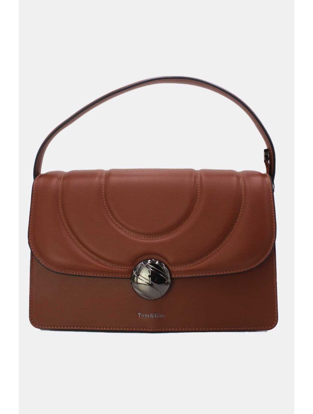 Sac Porté Épaule Bi-matière Femme 25B-6289-Marron