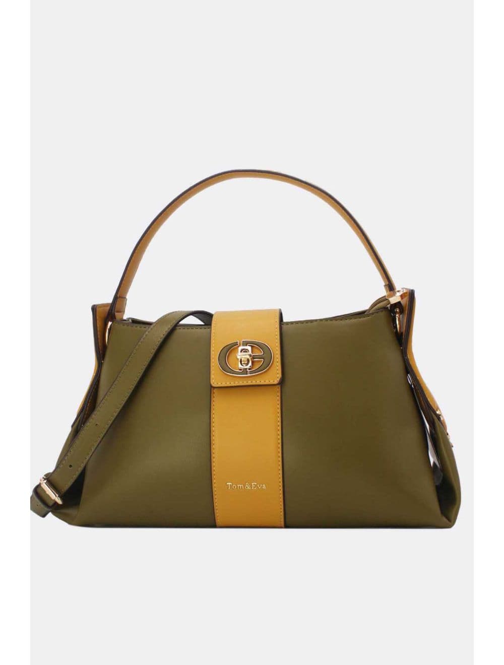 Sac à Main Languette Femme 25B-6295-Green/Yellow