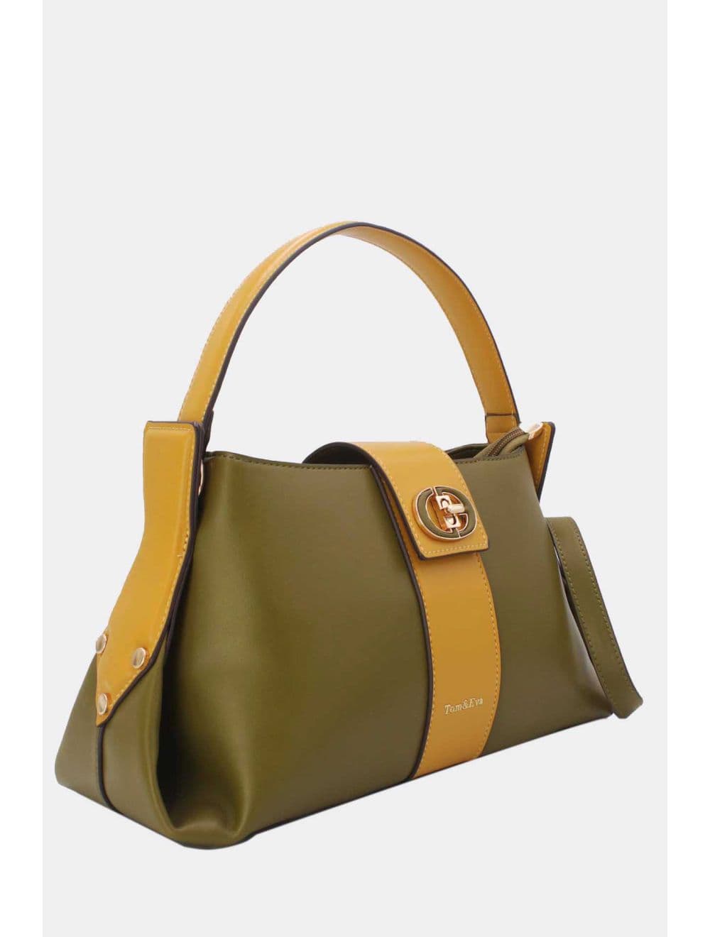 Sac à Main Languette Femme 25B-6295-Green/Yellow — vue 2