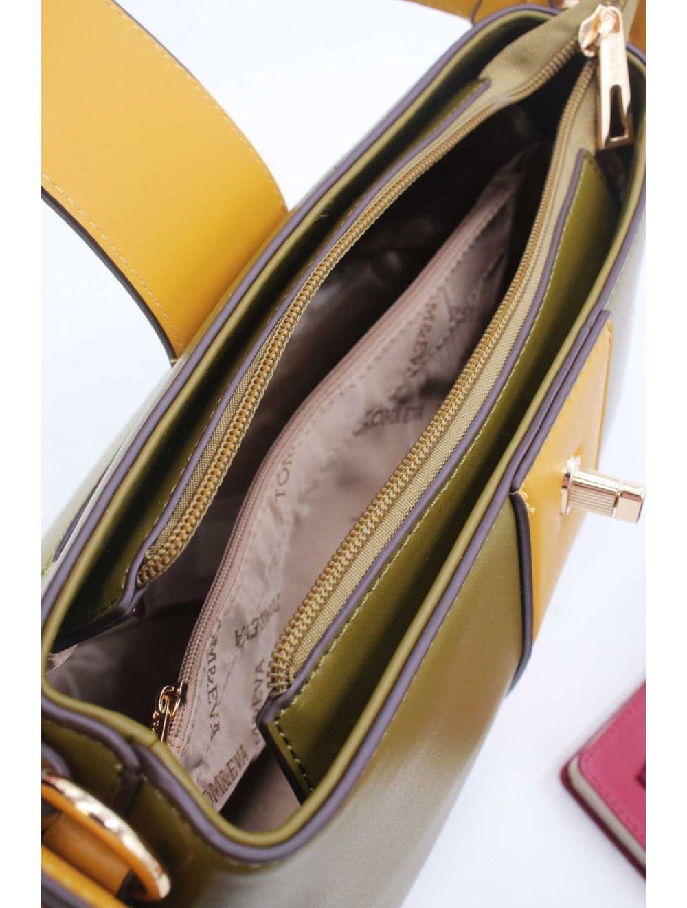 Sac à Main Languette Femme 25B-6295-Green/Yellow — vue 5