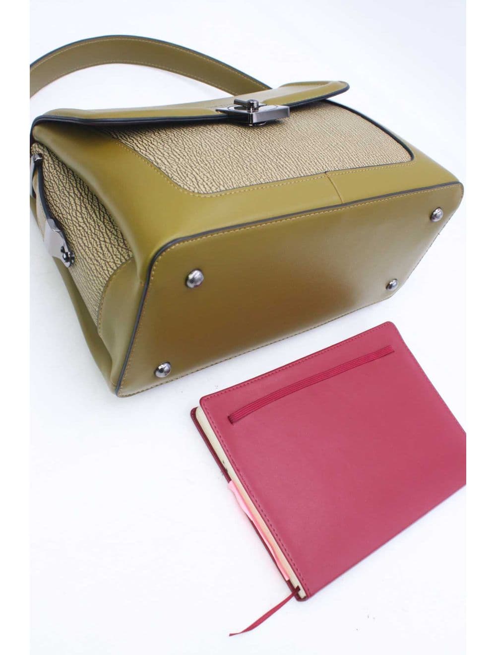 Sac Porté Épaule Bi-matière Femme 25B-6287-Vert — vue 4