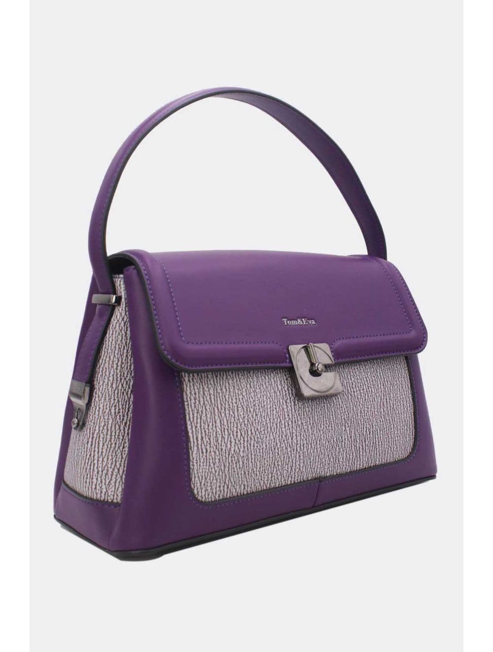 Sac Porté Épaule Bi-matière Femme 25B-6287-Violet — vue 2