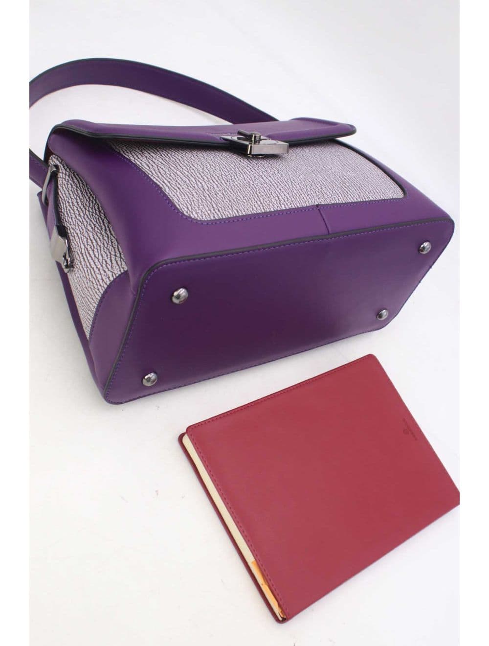 Sac Porté Épaule Bi-matière Femme 25B-6287-Violet — vue 4
