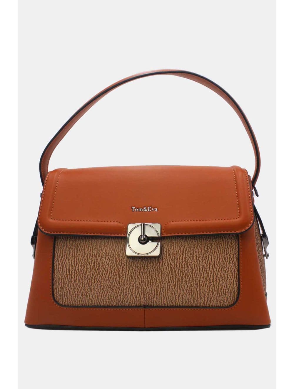 Sac Porté Épaule Bi-matière Femme 25B-6287-Marron