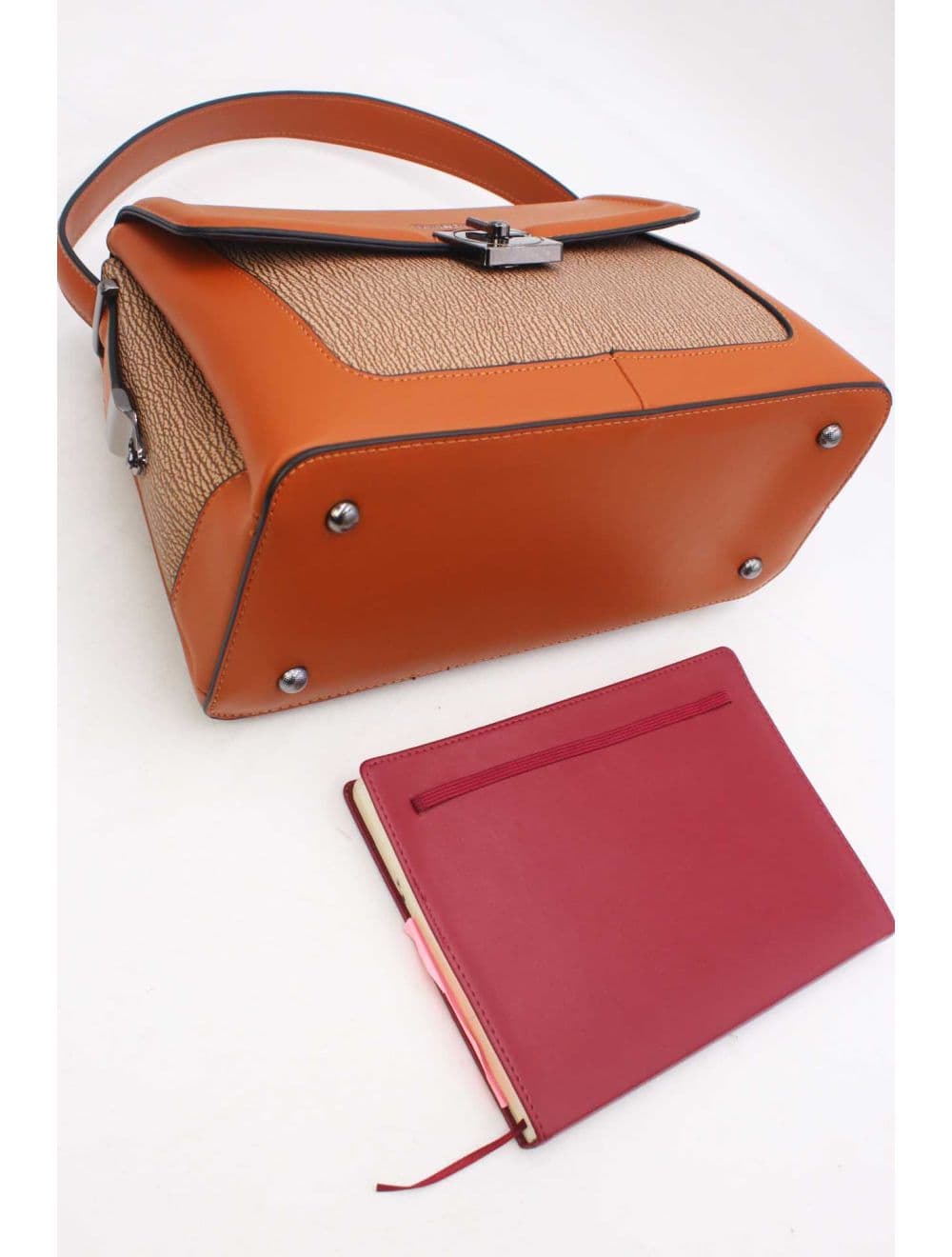 Sac Porté Épaule Bi-matière Femme 25B-6287-Marron — vue 4
