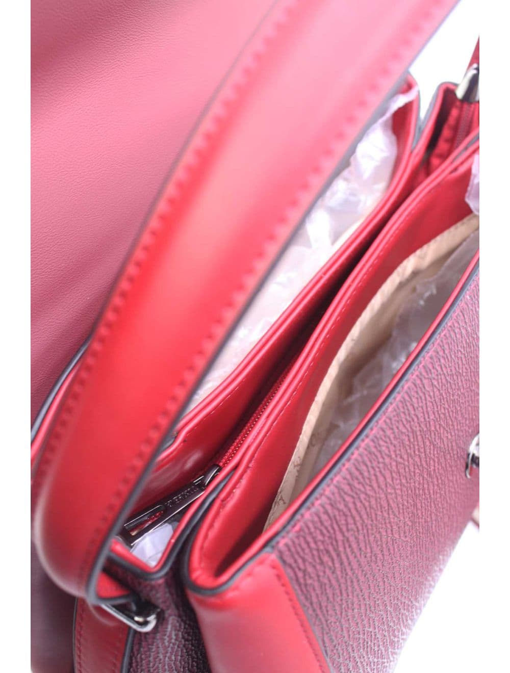 Sac Porté Épaule Bi-matière Femme 25B-6287-Burgundy — vue 5