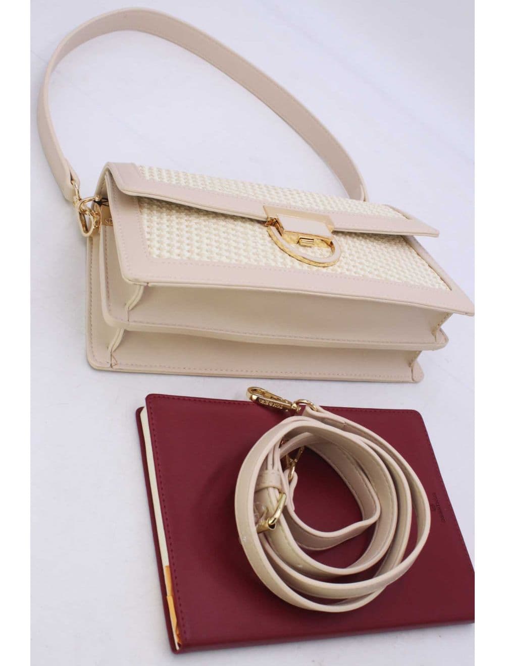 Sac Porté Épaule Effet En Paille 24P-6073-Beige — vue 4