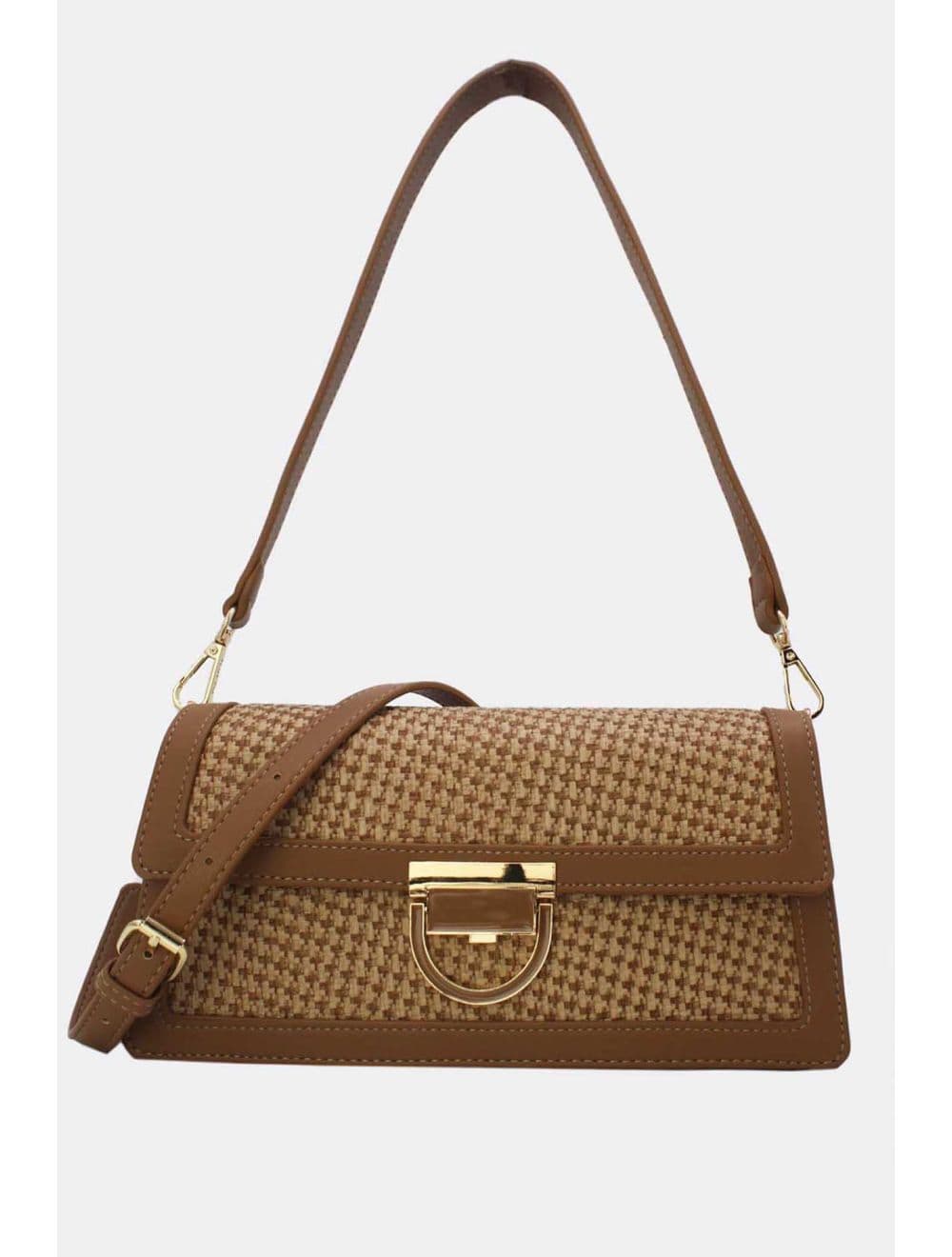 Sac Porté Épaule Effet En Paille 24P-6073-Kaki